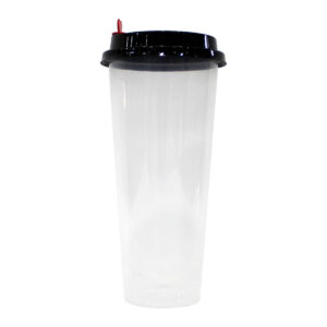 Bubbly Regular Hard Cup with Lid 90MM for Juice, 700ML - Pack of 25