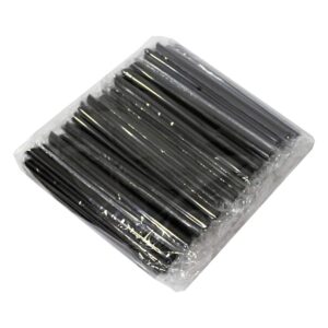Bubbly Boba Bubble Tea, Big Black Straws, 230x12MM - 1 Pack of 100 Individually Packed Straws
