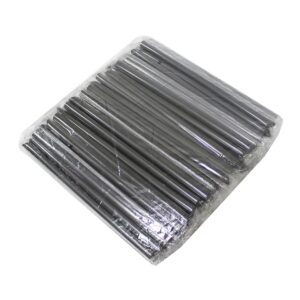 Bubbly Boba Bubble Tea Small Black Straws - 1 Pack of 100 Individually Packed Straws