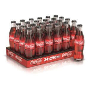 Coca Cola Zero Calories Soft Drink, Glass Bottle, UAE - 24 X 290ML | PROMOTION