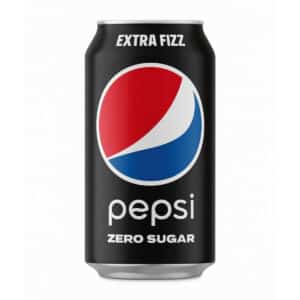 Pepsi Extra Fizz Zero Sugar Black Can Soft Drink, UAE - 24 X 300ML